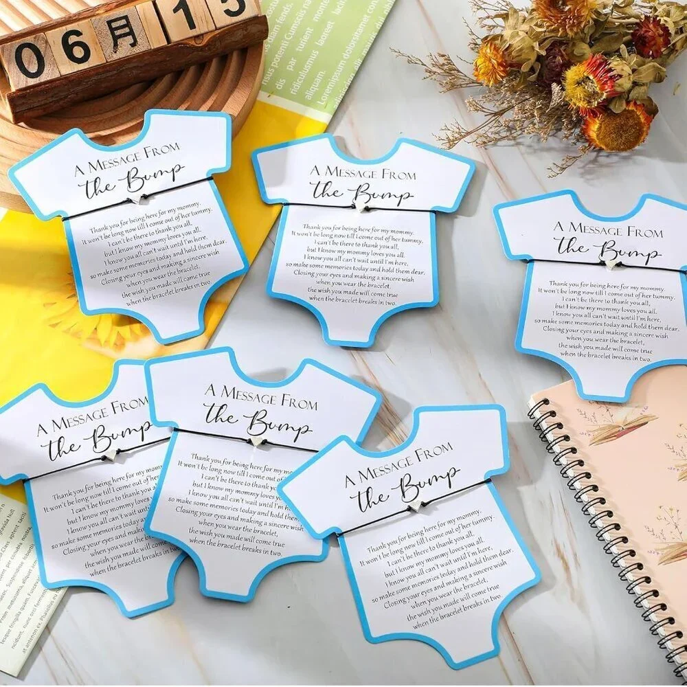 Baby Shower Favors Heart Bracelets Gift Sets for Guests Gender Reveal Party
